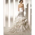 Ball  Gown   Floor-length Beading Ruffled Wedding Dress